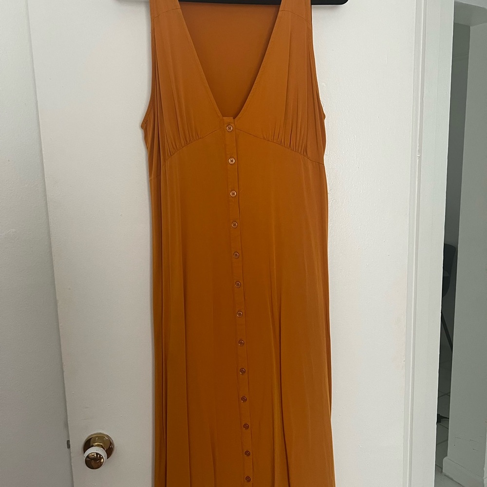 Button down midi summer dress